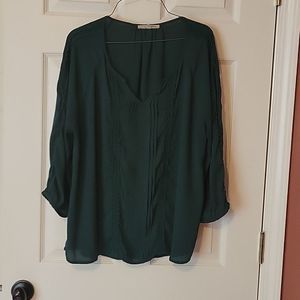 Green Blouse 3/4 Sleeve